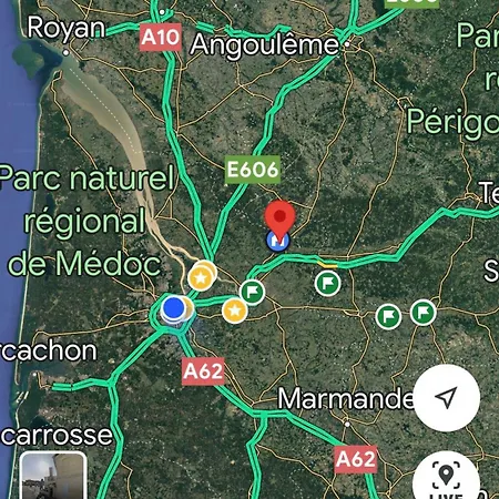 2 à 4 Personnes Près De St Emilion à La Campagne, Wifi, Clim, Piscine